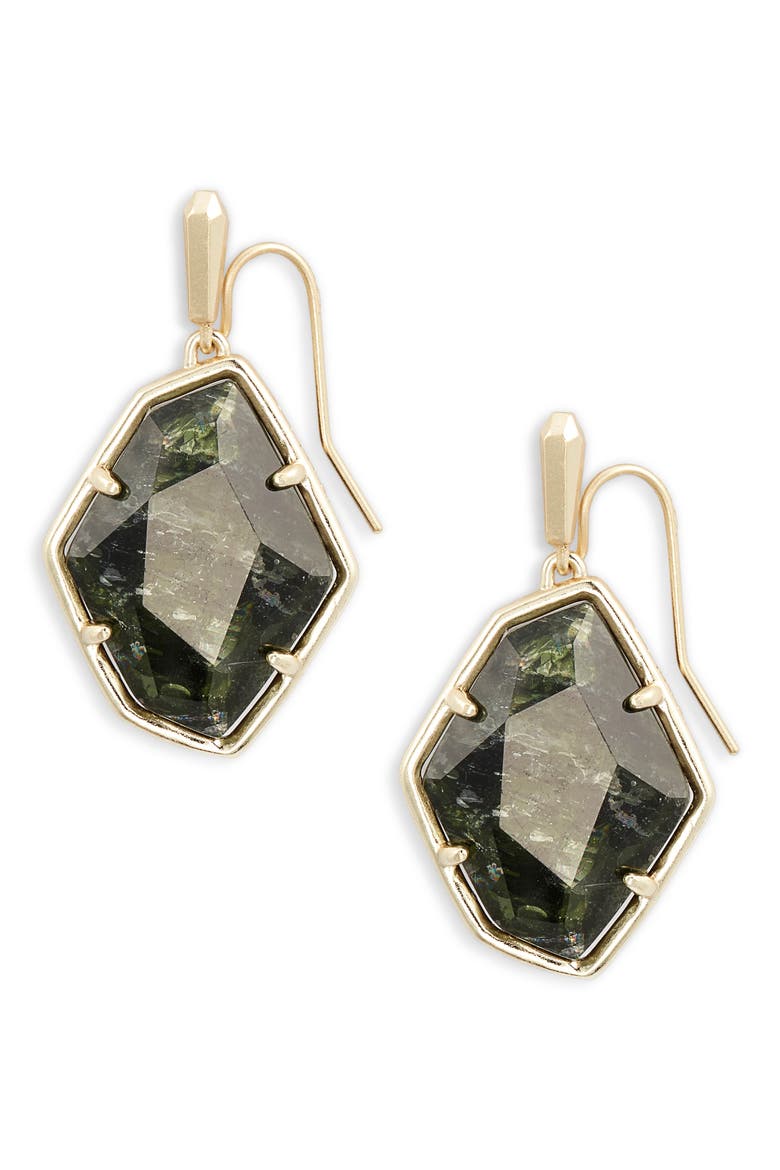 Dax Drop Earrings, Main, color, SAGE/ GOLD