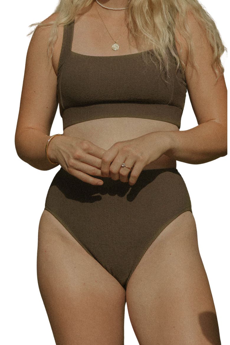 Cabo High Waisted Bottoms, Main, color, Brown