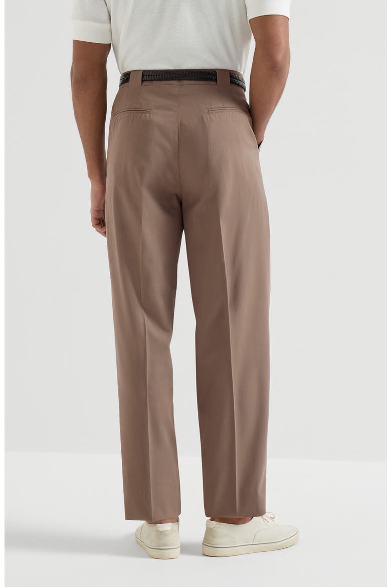 Cotton twill trousers, Alternate, color, Hazelnut