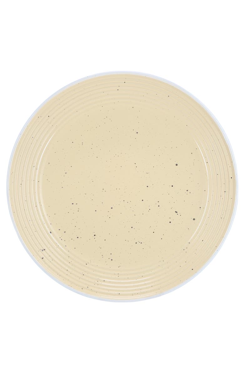 Elama Emilia 16 Piece Double Bowl Stoneware Dinnerware Set, Alternate, color, White