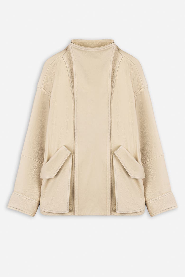 Oversized Shearling Jacket, Alternate, color, Yellow