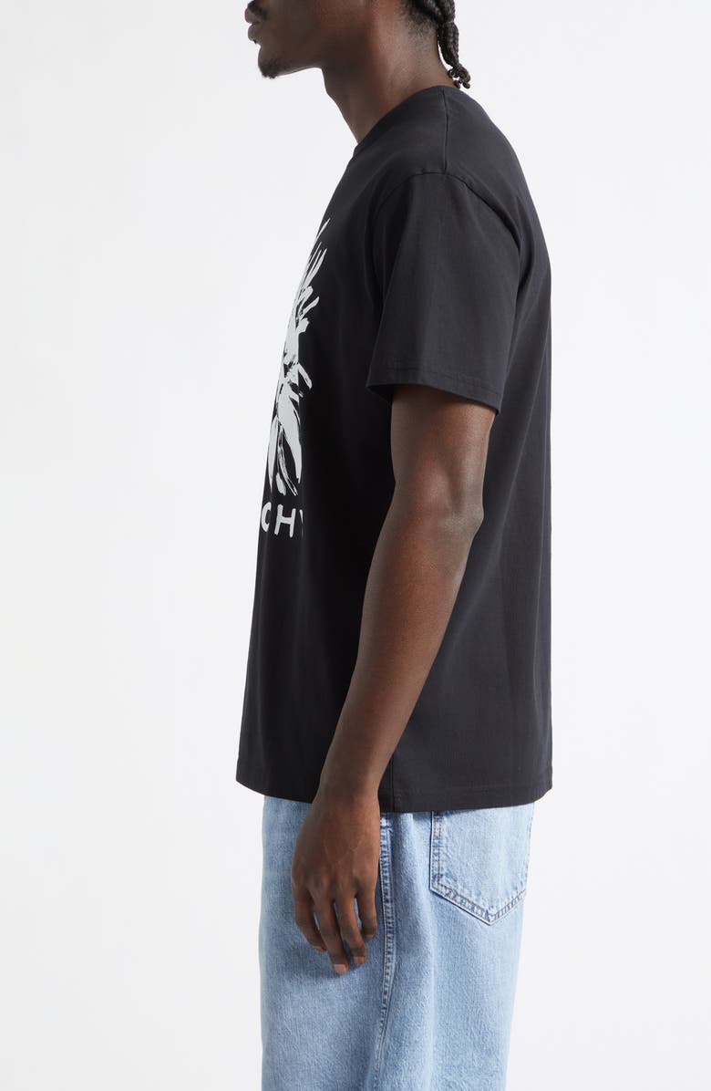 Givenchy Flower Graphic Logo Cotton T-Shirt, Alternate, color, Black