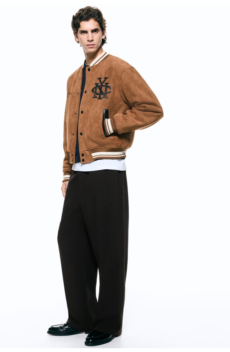 H&M Relaxed Fit Trousers, Alternate, color, Dark Brown