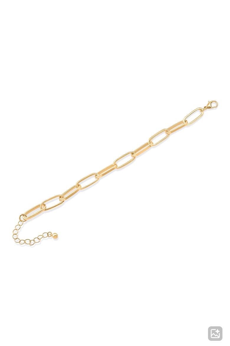 Paper Clip Chain Bracelet (Nordstrom Exclusive), Main, color, GOLD