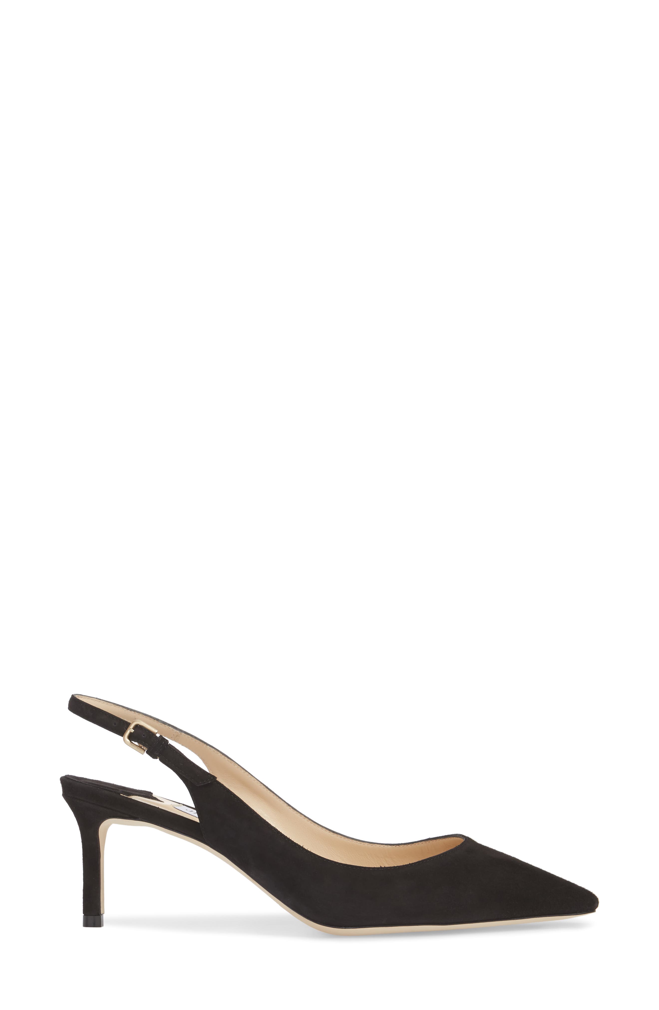 Erin Suede Slingback Pump, Alternate, color, BLACK