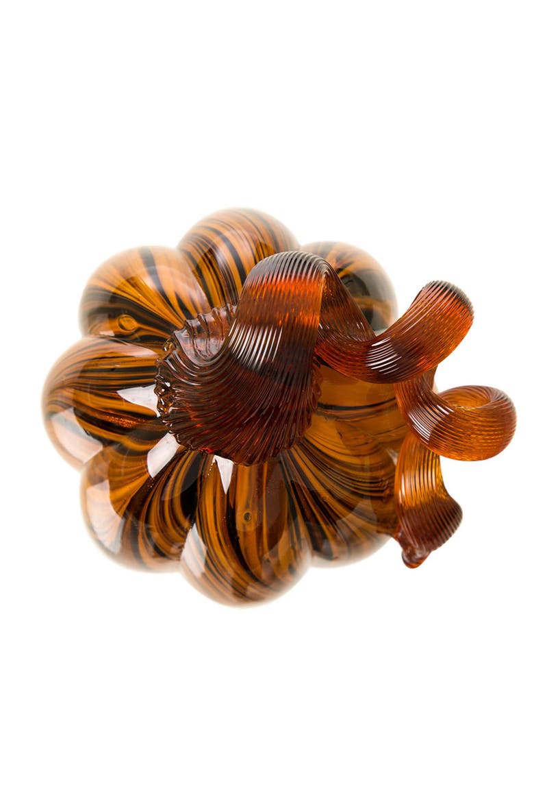 Fall Multi-Style Short Glass Pumpkins, Alternate, color, Brown