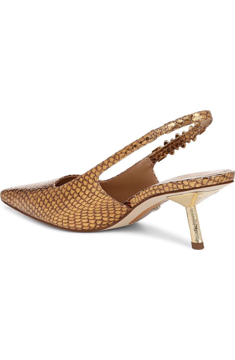 Sam Edelman Baker Pointed Toe Slingback Pump, Alternate, color, Medallion Gold