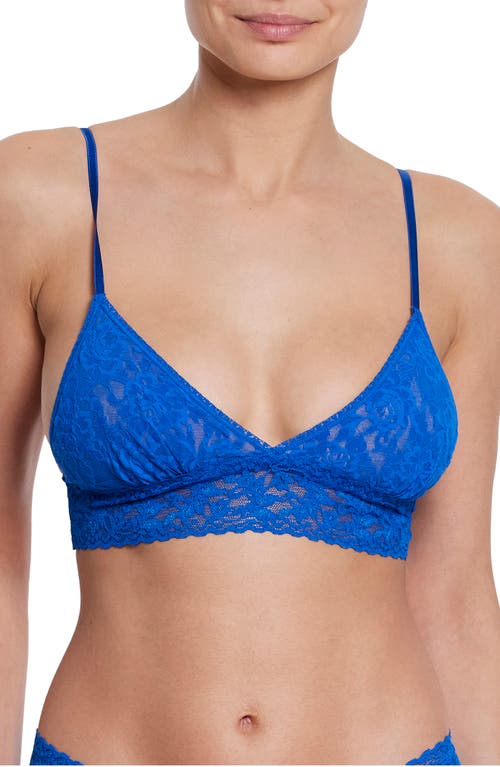 Hanky Panky Signature Lace Padded Triangle Bralette In Blue
