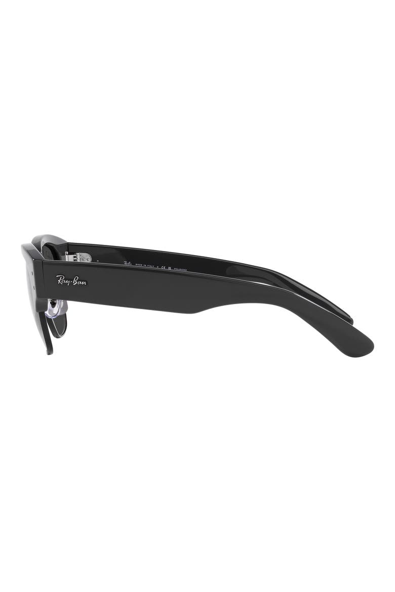 Mega Clubmaster 53mm Polarized Transition Square Sunglasses, Alternate, color, BLACK GREY