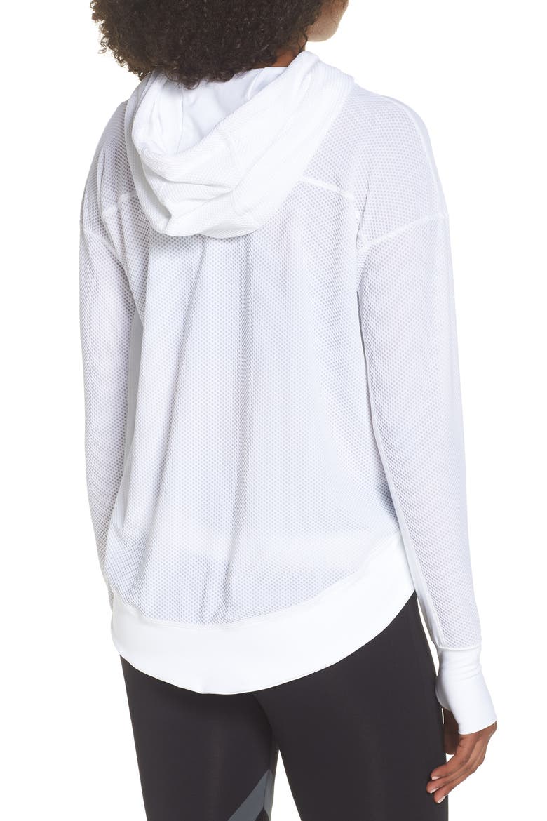 BoomBoom Athletica Bubble Mesh Hoodie, Alternate, color, WHITE