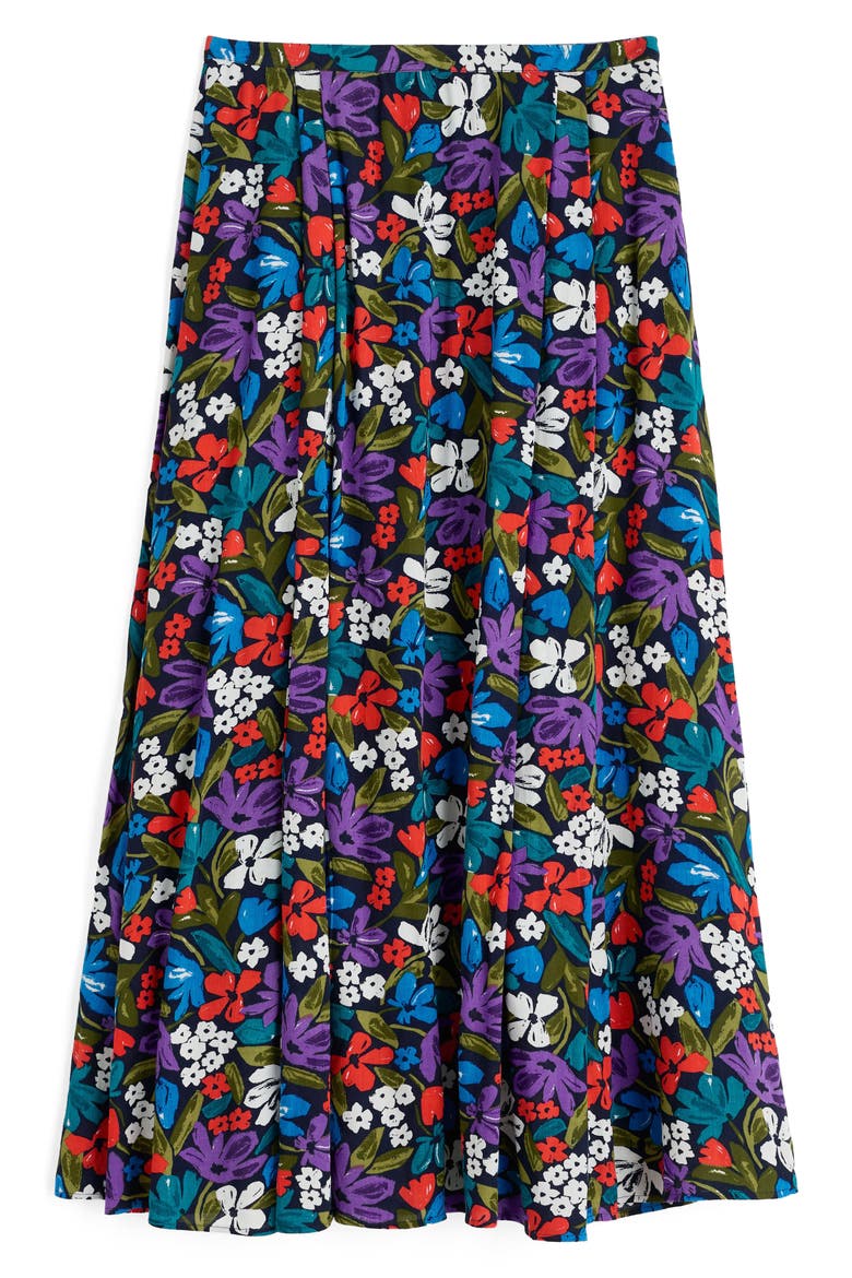 Lethlean Floral Pleated Maxi Skirt, Alternate, color, CRAYON FLORAL MARITIME