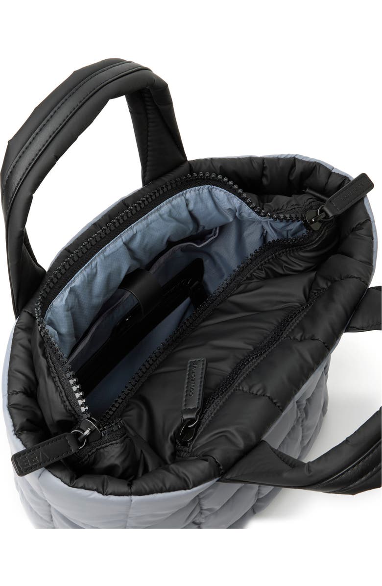 VeeCollective Small Porter Water Repellent Quilted Tote, Alternate, color, Slate Grey Gry