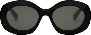CELINE Triomphe 54mm Round Sunglasses | Nordstrom display picture 1