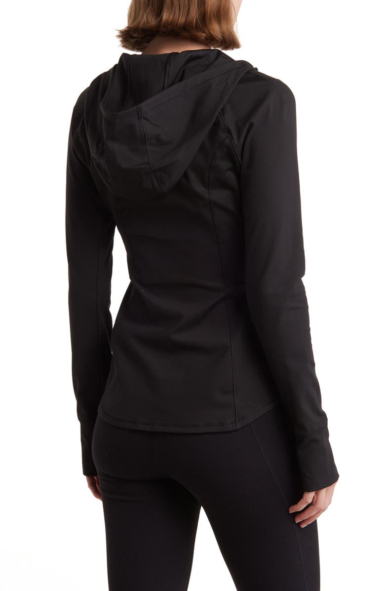 YOGALICIOUS Slim Fit Hooded Zip Jacket, Alternate, color, 