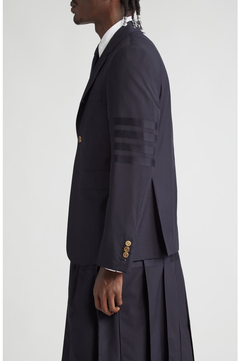 4 Bar Mélange Wool Sport Coat, Alternate, color, DARK BLUE