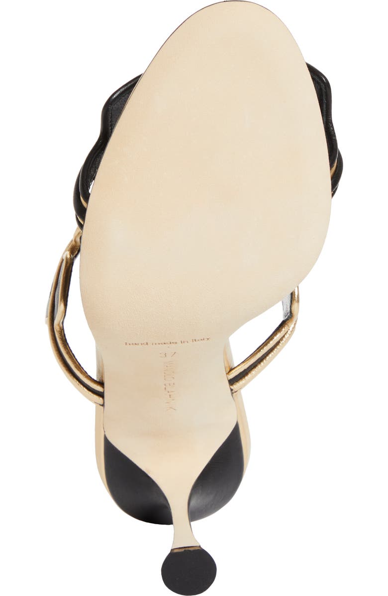 Manolo Blahnik Aplinanu Sandal, Alternate, color, Gold7103/Blck0015