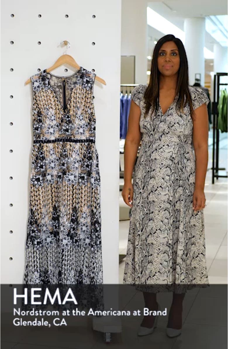 Two Tone Lace Tea Length Dress, sales video thumbnail