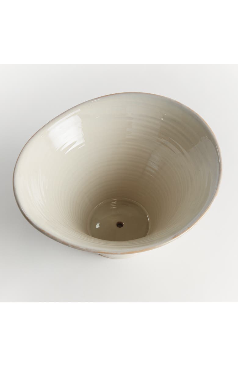 Napa Home & Garden Cotes Pot Large - White Stoneware Planter w/ Drain Hole, Alternate, color, 