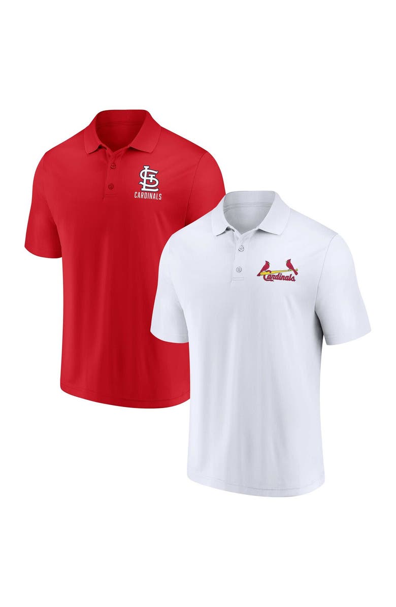 FANATICS Men's Fanatics Branded Red/White St. Louis Cardinals Two-Pack Logo Lockup Polo Set, Main, color, Red