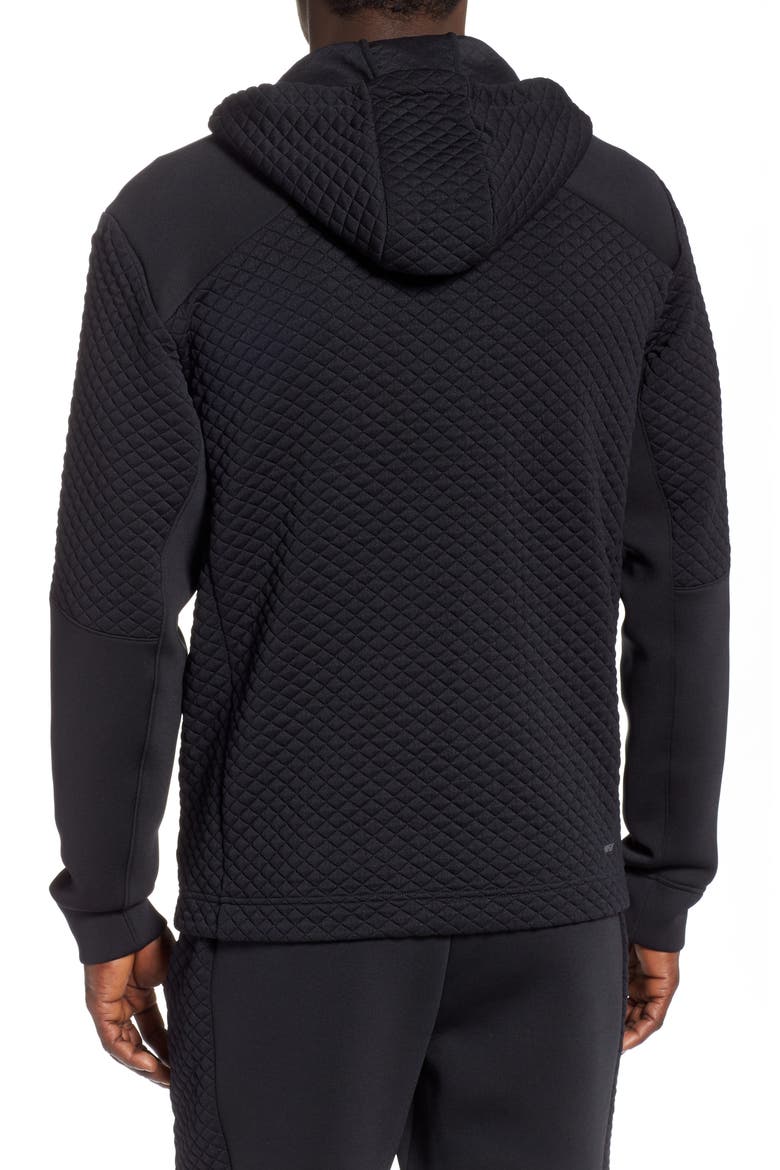 Heat Loft Zip Hoodie, Alternate, color, BLACK