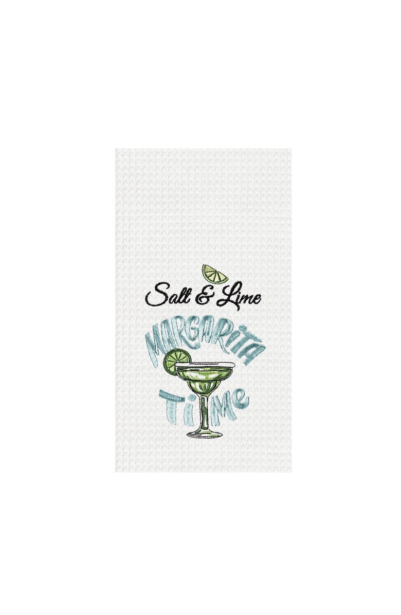 C&F Home "Salt & Lime It's Margarita Time" Waffle Weave Dishtowel, Main, color, Blue