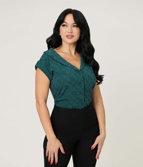 1960s Twill Sleeveless Blouse