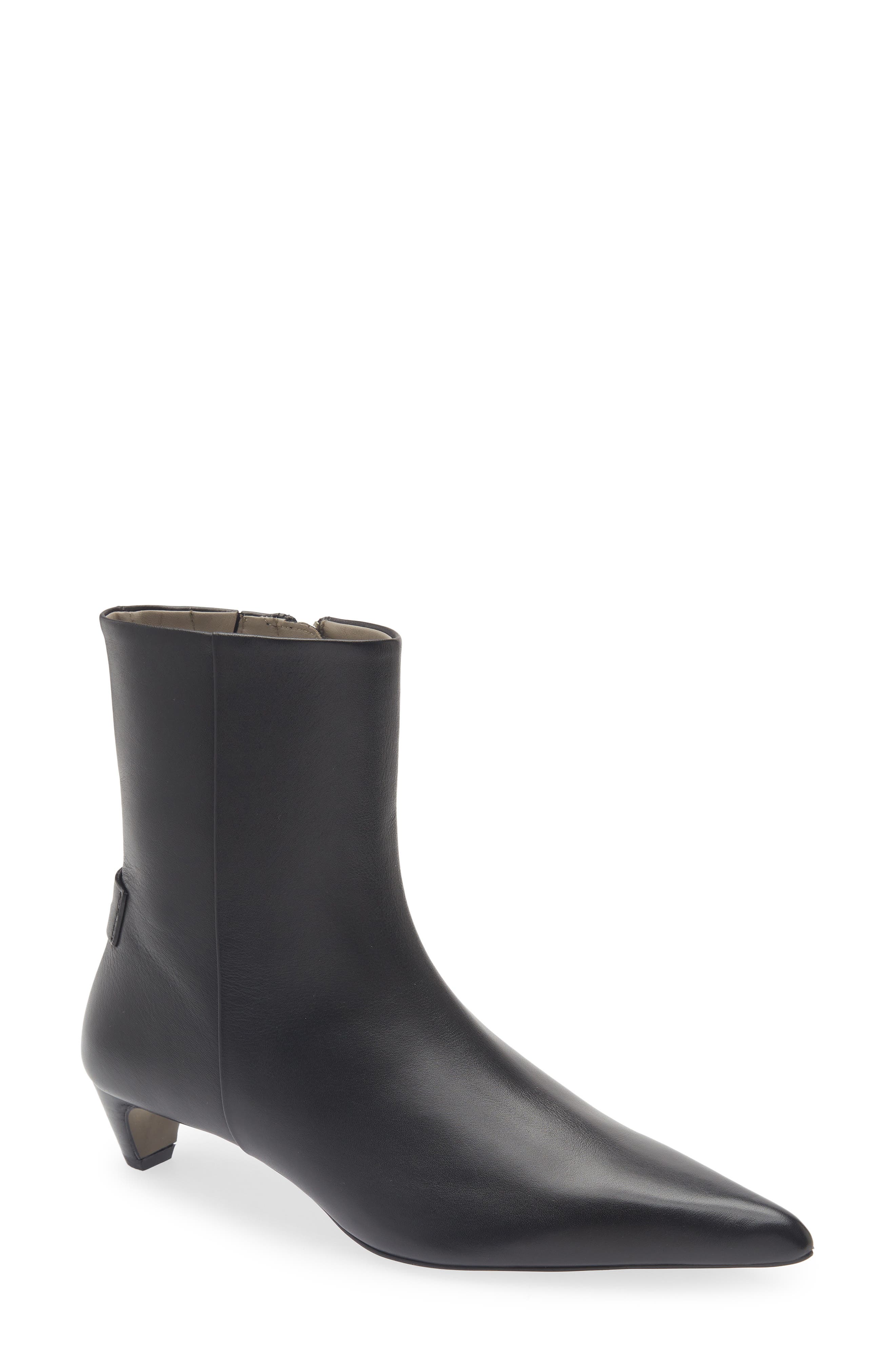 Piper Pointed Toe Ankle Boot, Main, color, BLACK