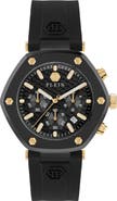 PHILIPP PLEIN The Hexagon Chronograph Silicone Strap Watch, 42mm
