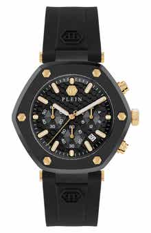 PHILIPP PLEIN The Hexagon Chronograph Silicone Strap Watch, 42mm