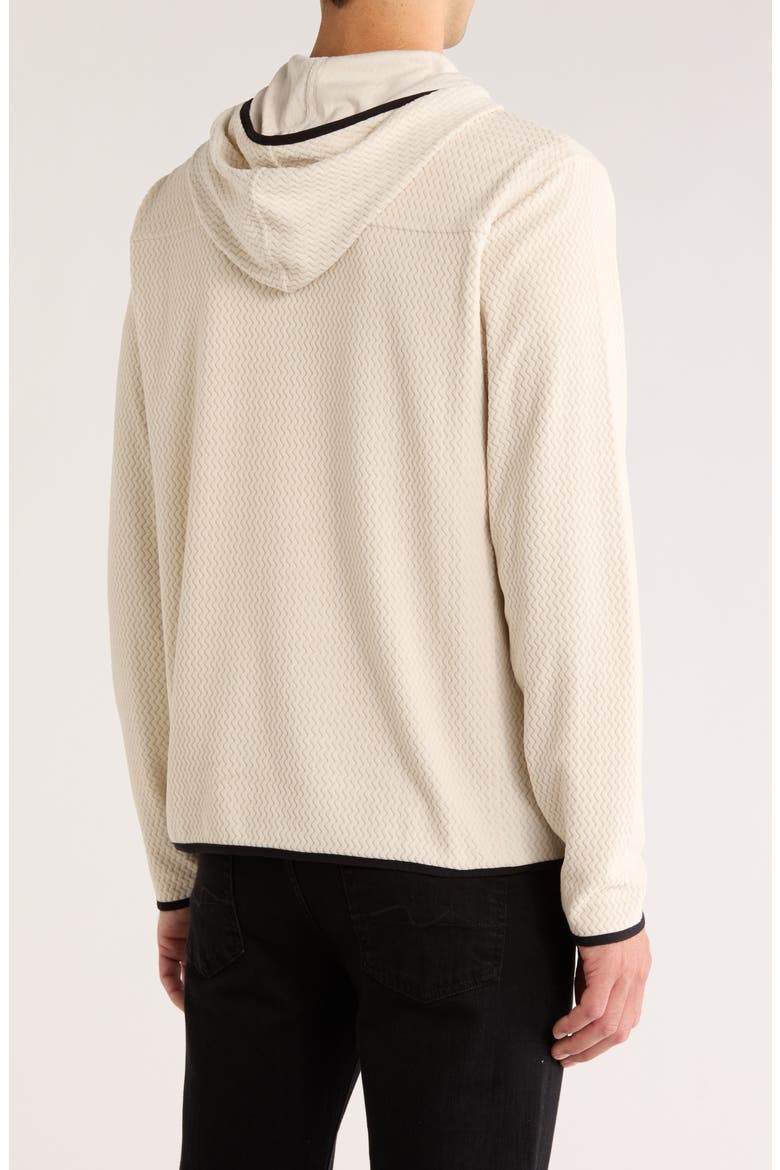 Vault Chevron Knit Zip Hoodie, Alternate, color, OATMEAL