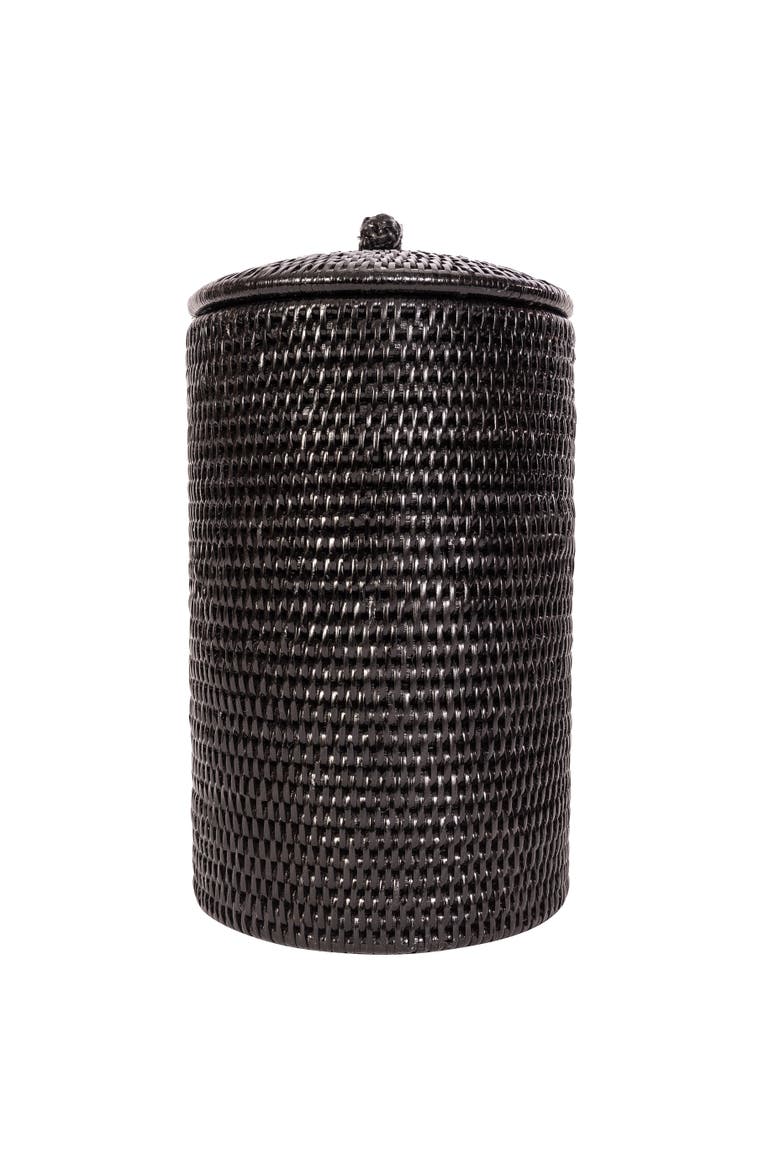 Artifacts Rattan Double Toilet Roll Holder, Main, color, Tudor Black
