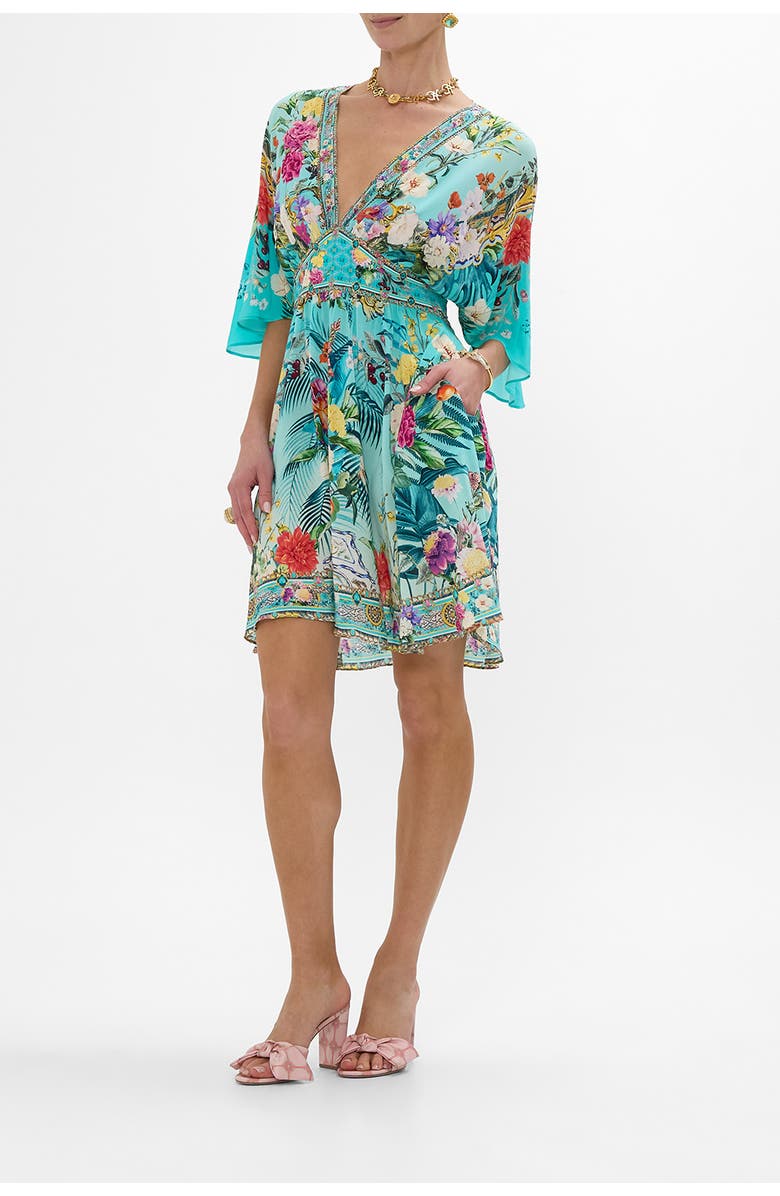 Camilla Short Waisted Dress Gardens Of Queluz, Alternate, color, 