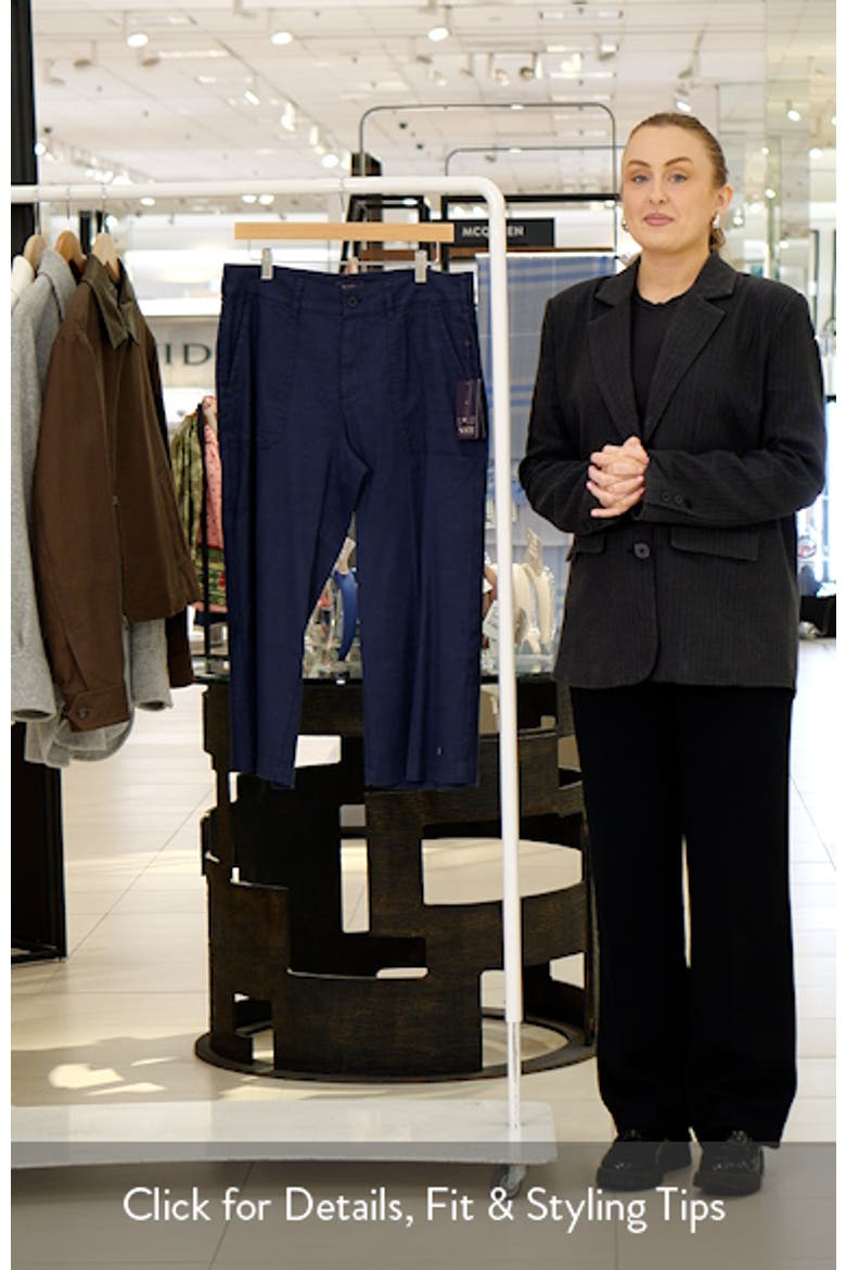 Wide Leg Crop Linen Blend Pants video
