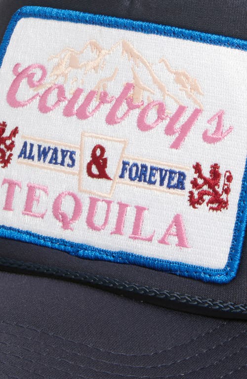 Friday Feelin ' Cowboys & Tequila Patch Trucker Hat In Navy