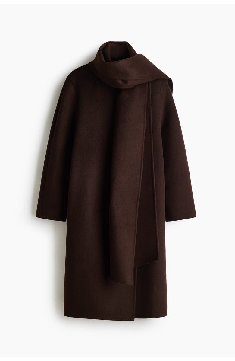 H&M Handmade Wool-blend Coat, Main, color, Dark Brown