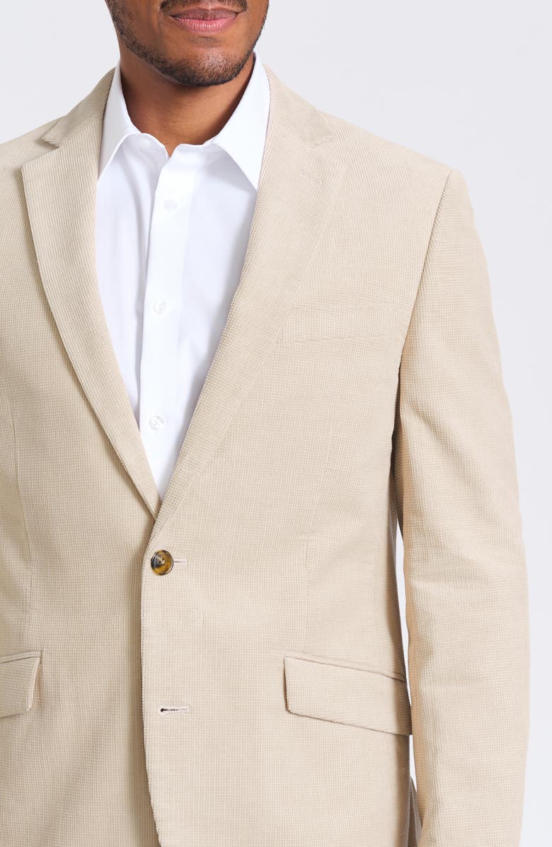 SAVILE ROW CO Tan Waffle Corduroy Blazer, Alternate, color, Tan