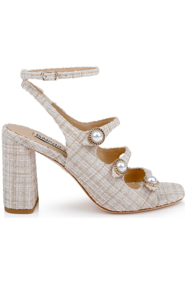 Badgley Mischka Collection Vella Ankle Strap Sandal, Alternate, color, Cream Multi