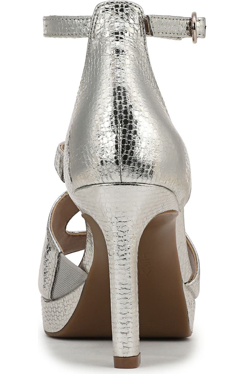 Naturalizer Alicia Platform Sandal, Alternate, color, Silver Sand Faux Leather