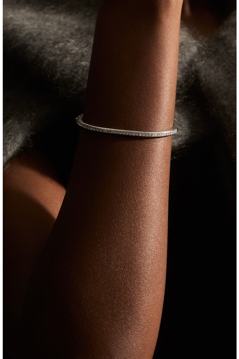 Myles Modern Cuff Bracelet, Alternate, color, SILVER TONE/ CLEAR CRYSTAL