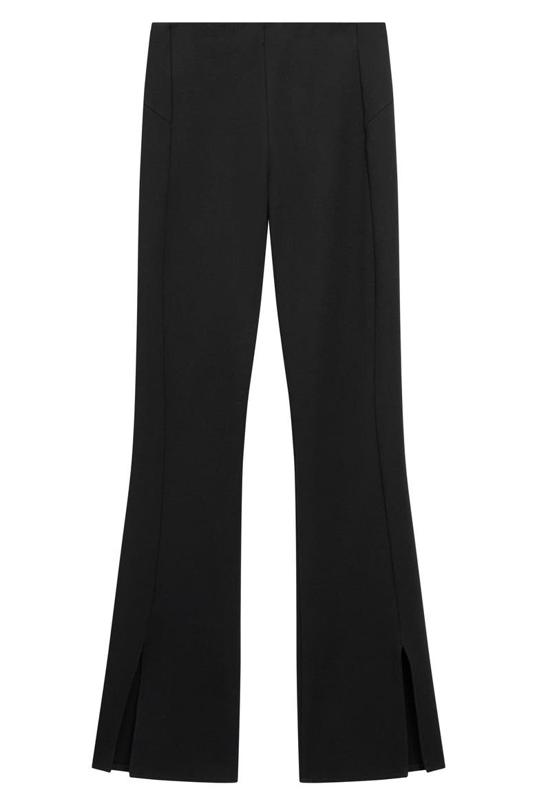 Slit Flare Leg Pants, Alternate, color, BLACK