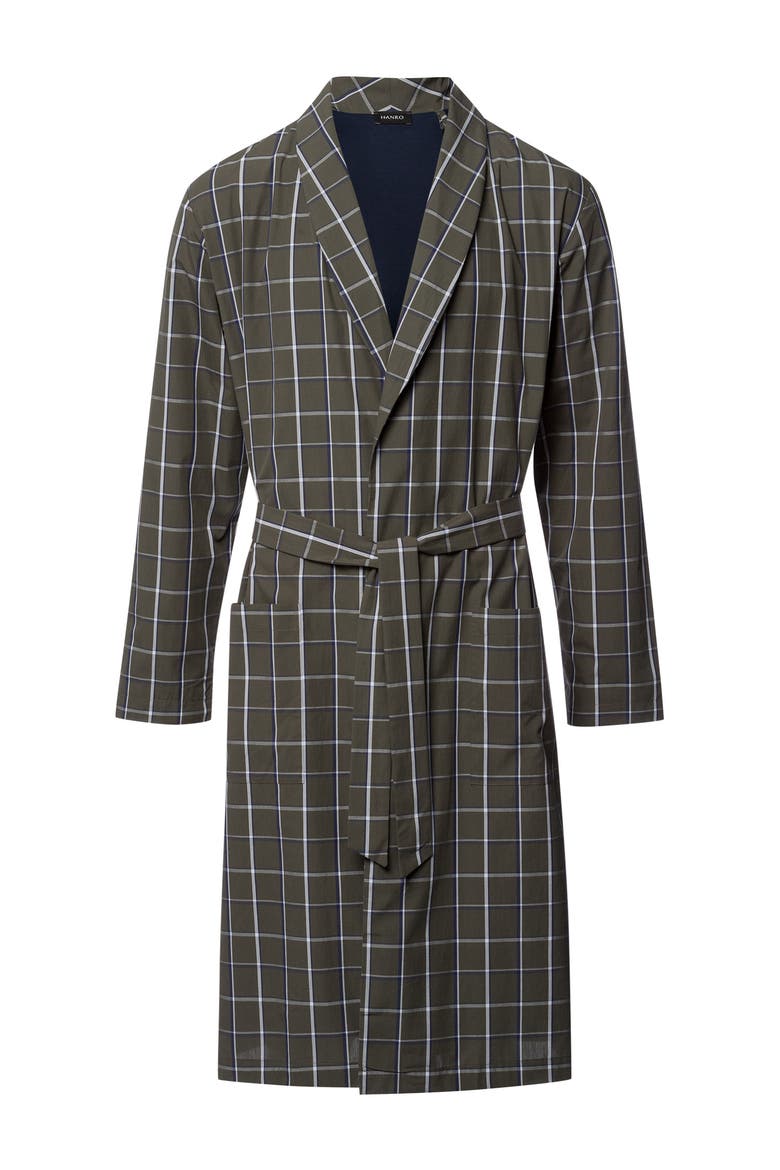 Night And Day Cotton Shawl Collar Robe, Main, color, Urban Check