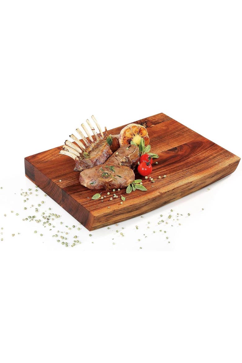 Chopping Board Made of Acacia Wood, Alternate, color, Brown