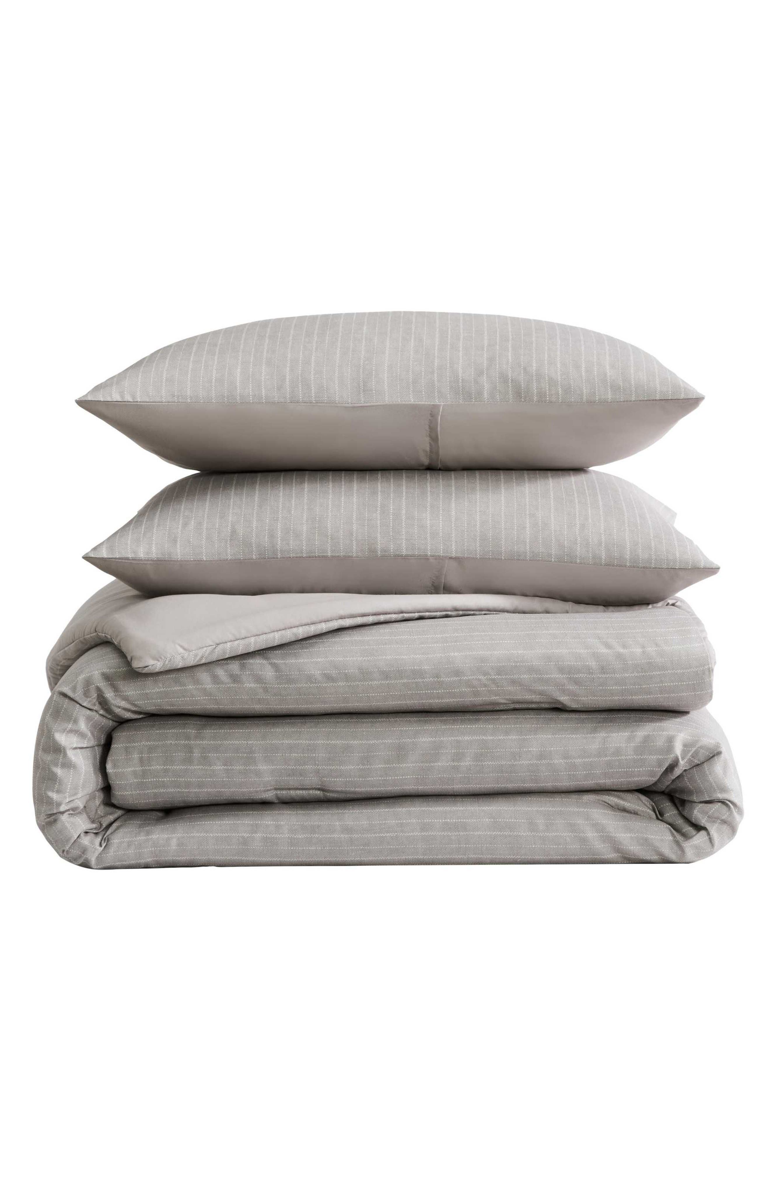 Linen Texture Stripe Comforter Set