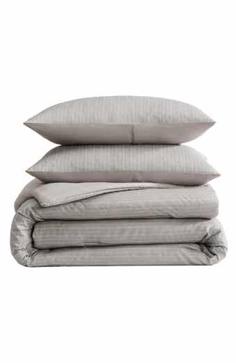 Linen Texture Stripe Comforter Set