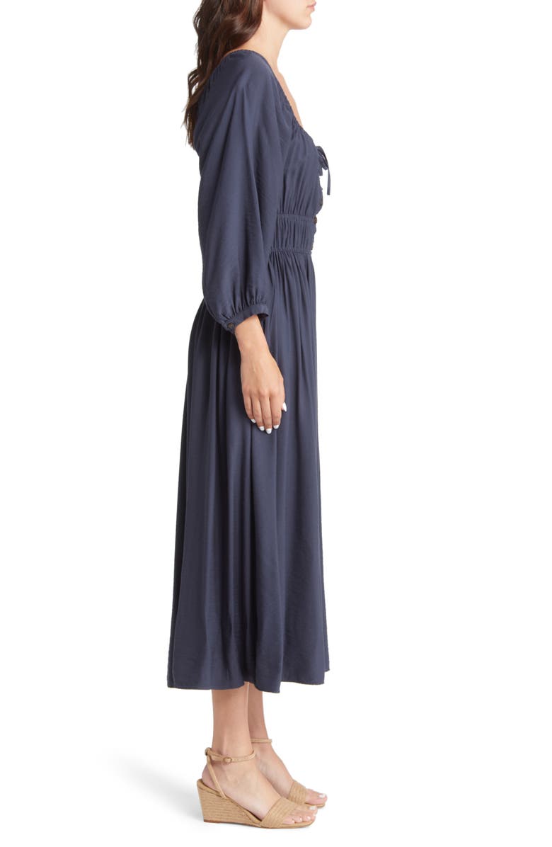 Madewell Sophia Twill Midi Dress, Alternate, color,