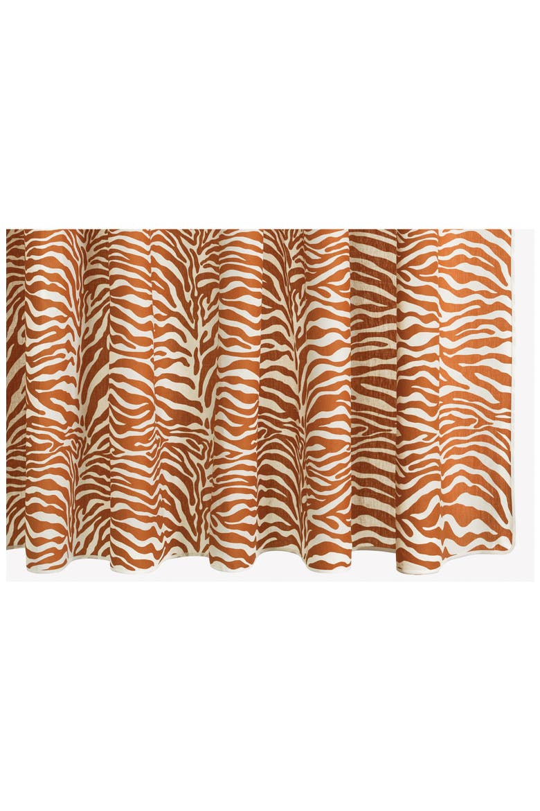 Regine Zebra Stripe Shower Curtain, Main, color, PERSIMMON