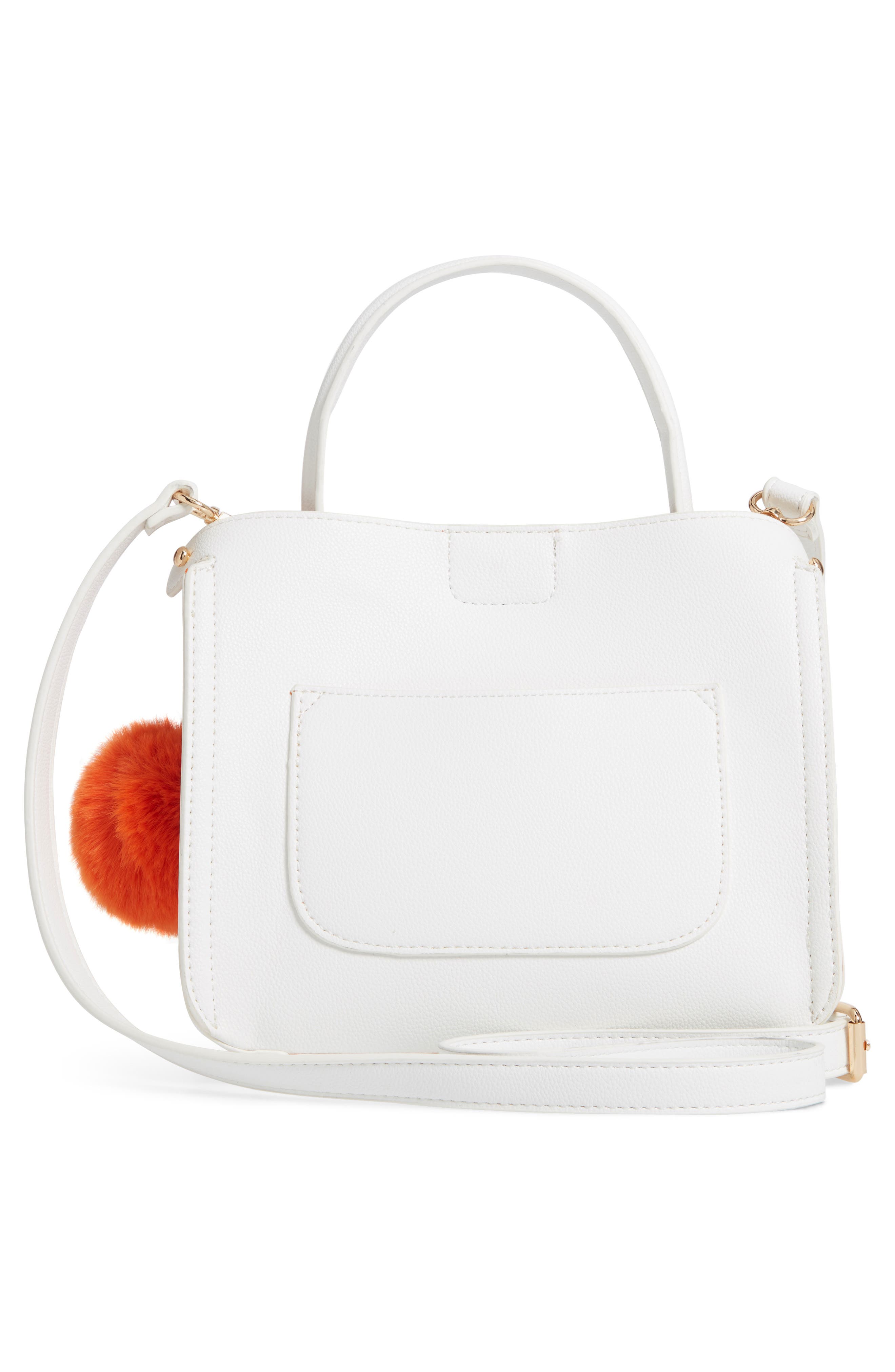 Faux Leather Crossbody Bag, Alternate, color, WHITE