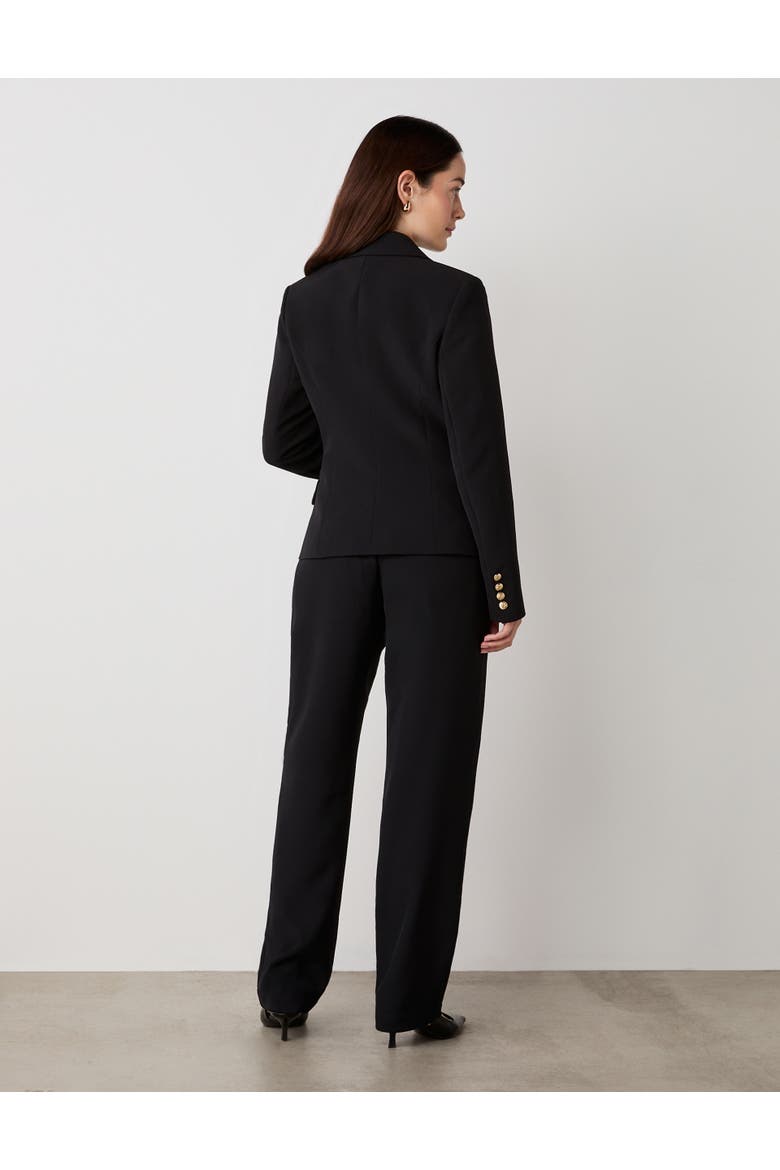 Lydia Long Sleeve Button Detail Blazer, Alternate, color, Black