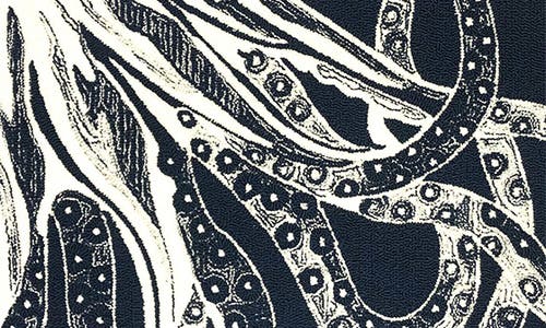R16 Home Juniper Outline Doormat In Indigo White