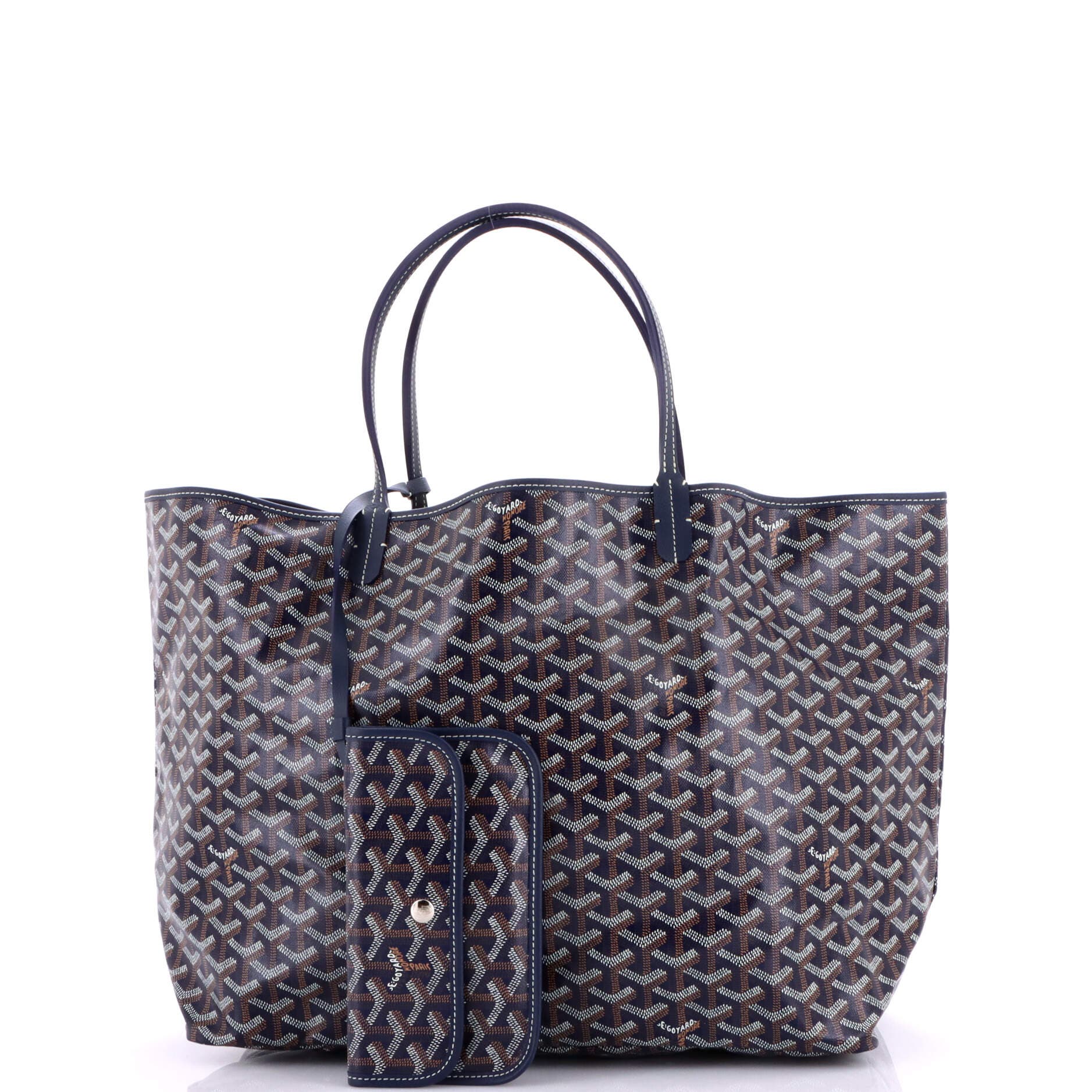 Pre-Owned Goyard Saint Louis Tote Coated Canvas GM, Alternate, color, Blue